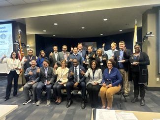 Secretary Toks with the recipients of the first-ever CalSTA Secretary’s Leadership Awards